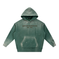 Vintage Washed Frayed Fleece Hoodie