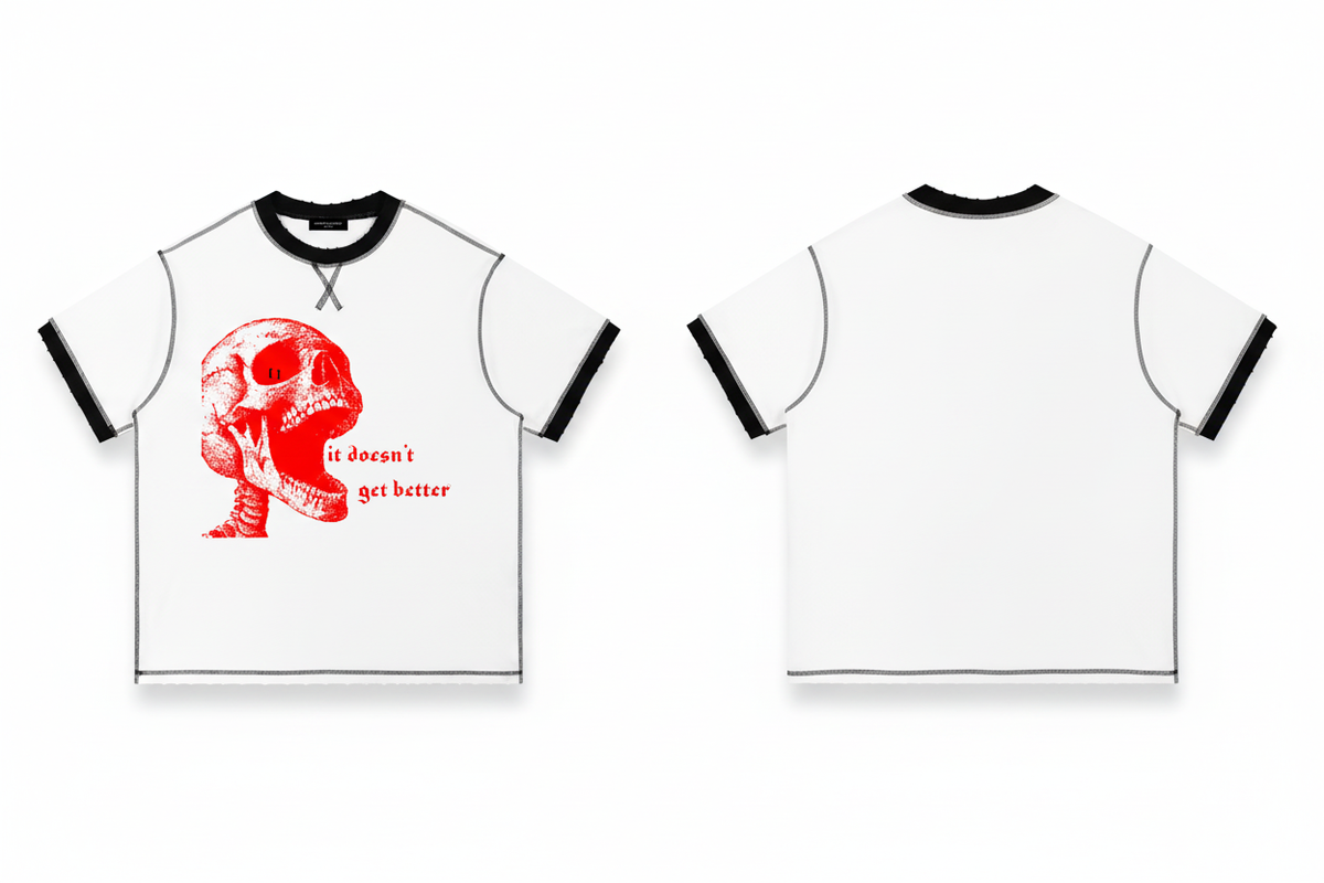 White with Black - Front & Back