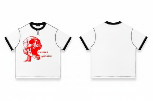 White with Black - Front & Back